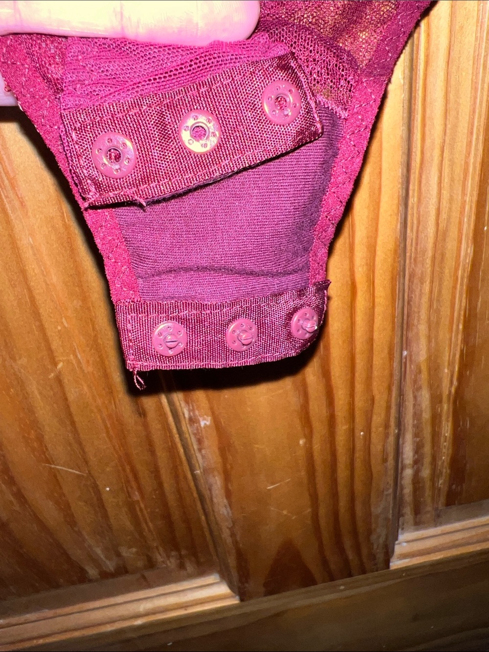 Victoria's Secret Burgundy Lace & Mesh Long Sleeve Bodysuit [36C] - Picture 11 of 11
